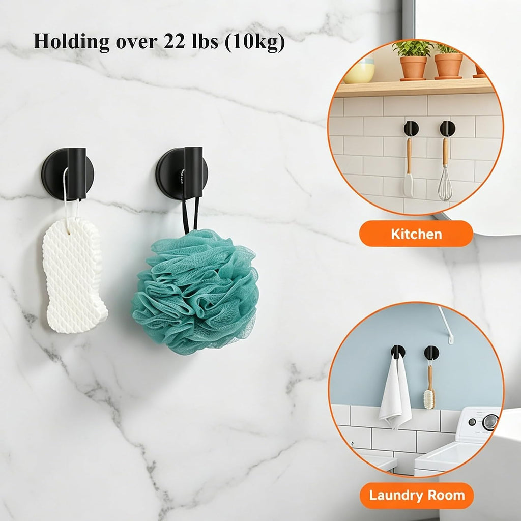 7-Piece Bathroom Hardware Accessories Set, SUS304 Towel Bar, Black | 25.9-Inch Towel Rack, Oval Towel Ring, Toilet
