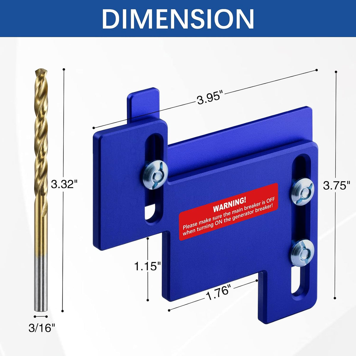 Blue Generator Interlock for Eaton/Cutler Hammer/BR Panels