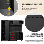 6-Pcs Garage Storage Cabinet System - Garage Workshop Set