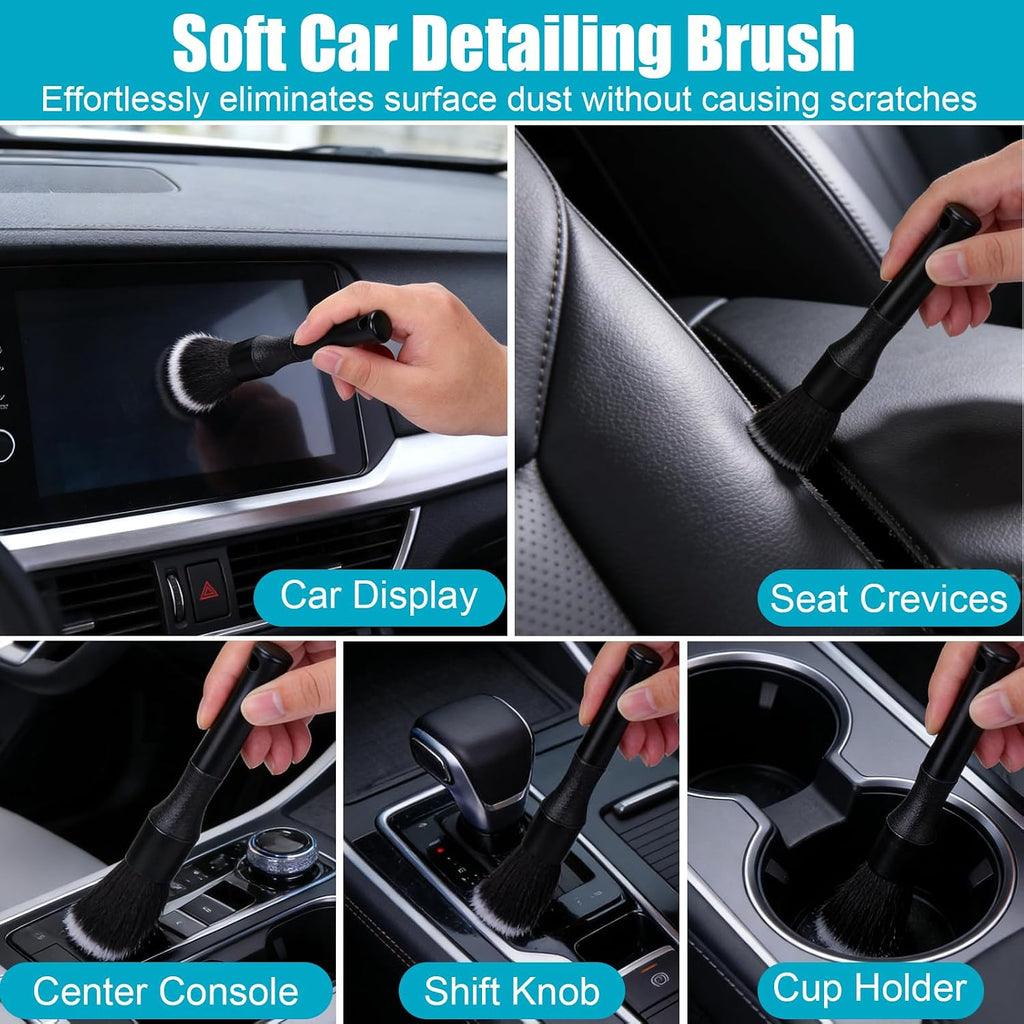 Car Detailing Kit Interior,Car Cleaning Interior Cleaner Brush Kit Tool,Car Care Detail & Clean Supplies Accessories