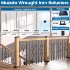 10 Pack Flat Baluster Shoes with Screw for 1/2" Square Baluster WT10