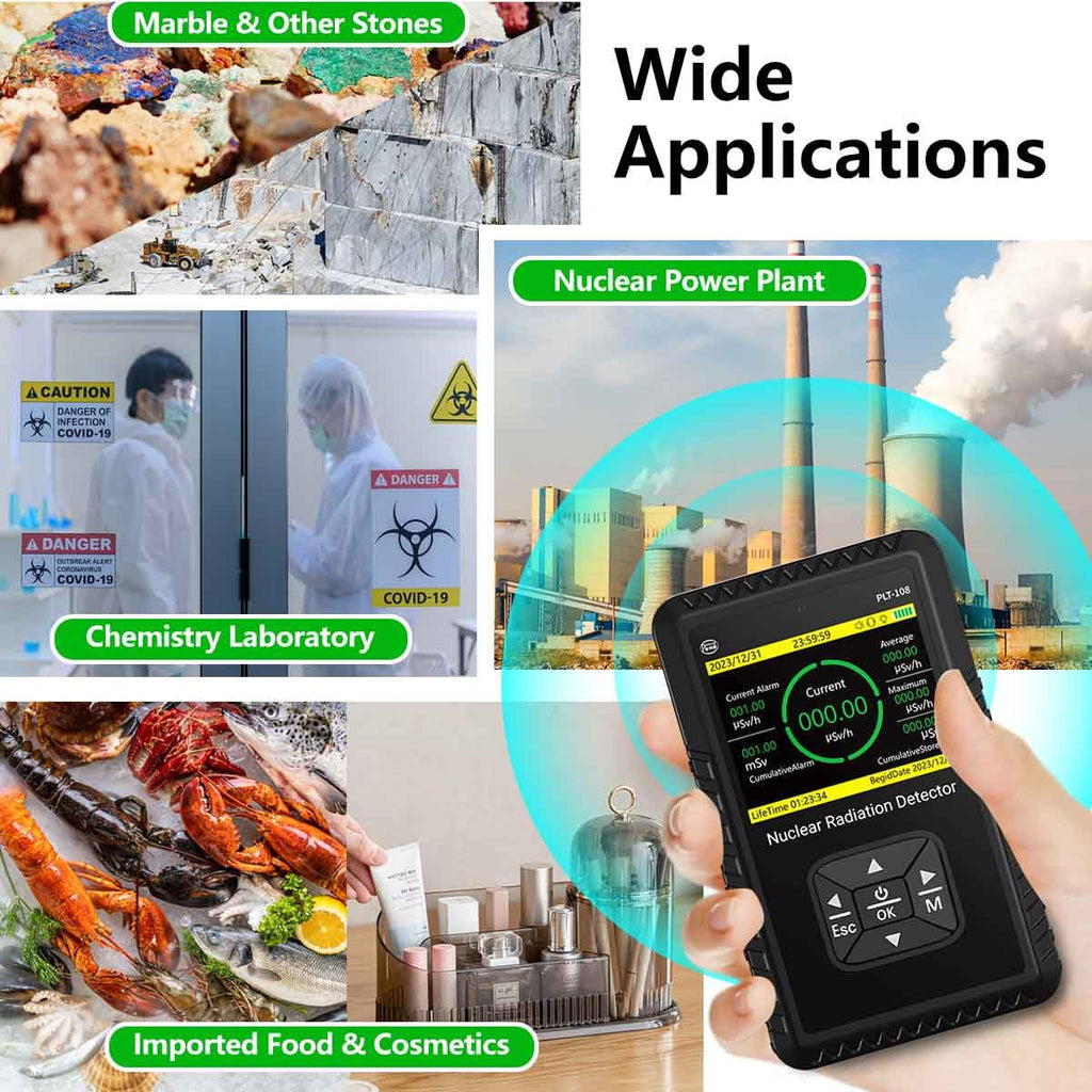 Geiger Counter Nuclear Radiation Detector - Portable Handheld Beta Gamma X-ray Radiation Monitor Meter, Nuclear