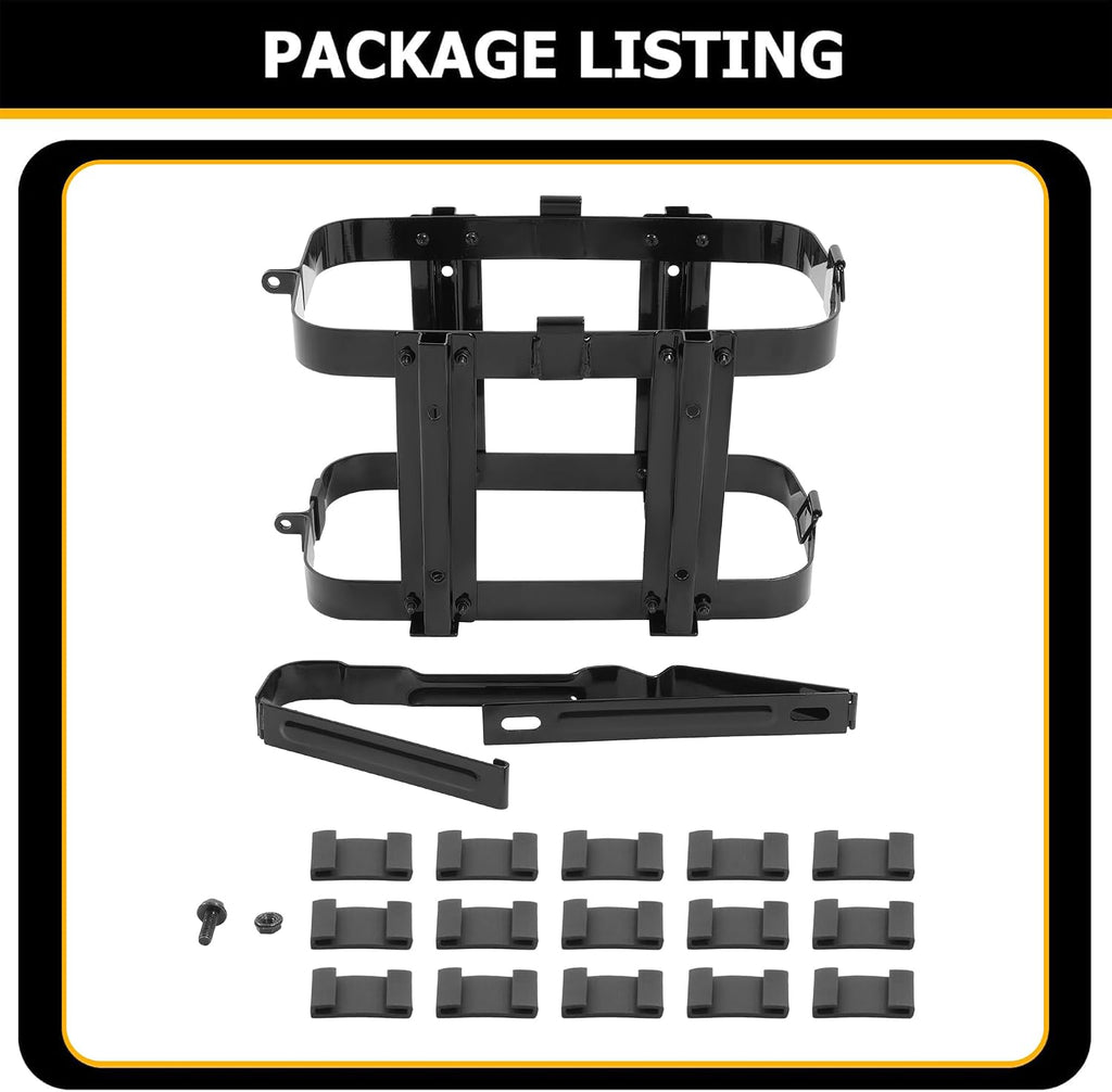 Gas Can Holder for 5 Gallon Steel Jerry Can Fuel Tank Can Holder | Petrol Diesel Storage Can Holder Black