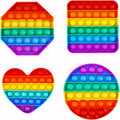 Random 4 Pcs Fidget Toys,Pop Fidget Sensory Toys Set,Stress Relief Gifts for Kids & Adults,Pop Bulk & Party Favors