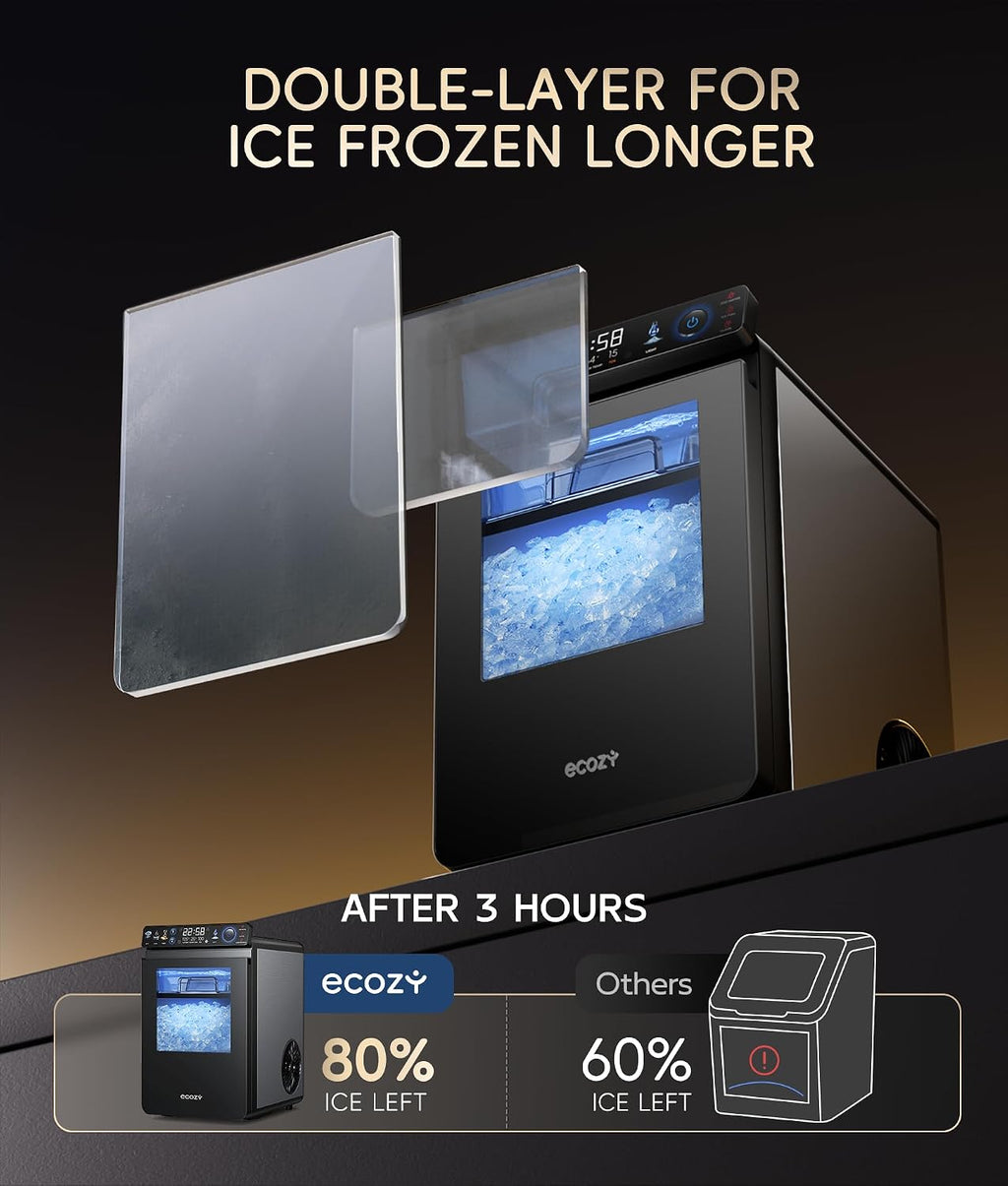 Nugget Ice Maker Countertop, 44 lbs/24H Ice Machine with APP Control