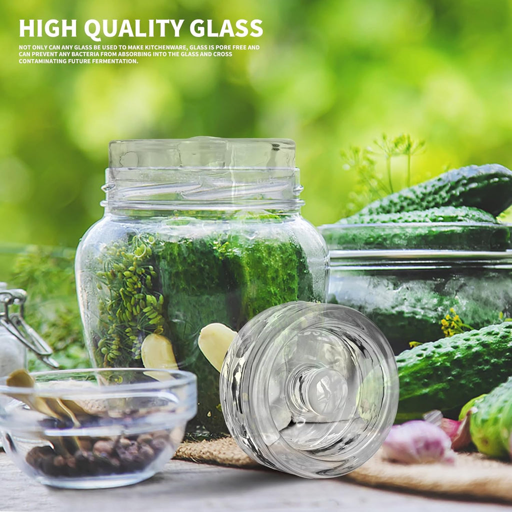Fermentation Weights,2 Pack Glass Fermentation Weights with Grip Handle