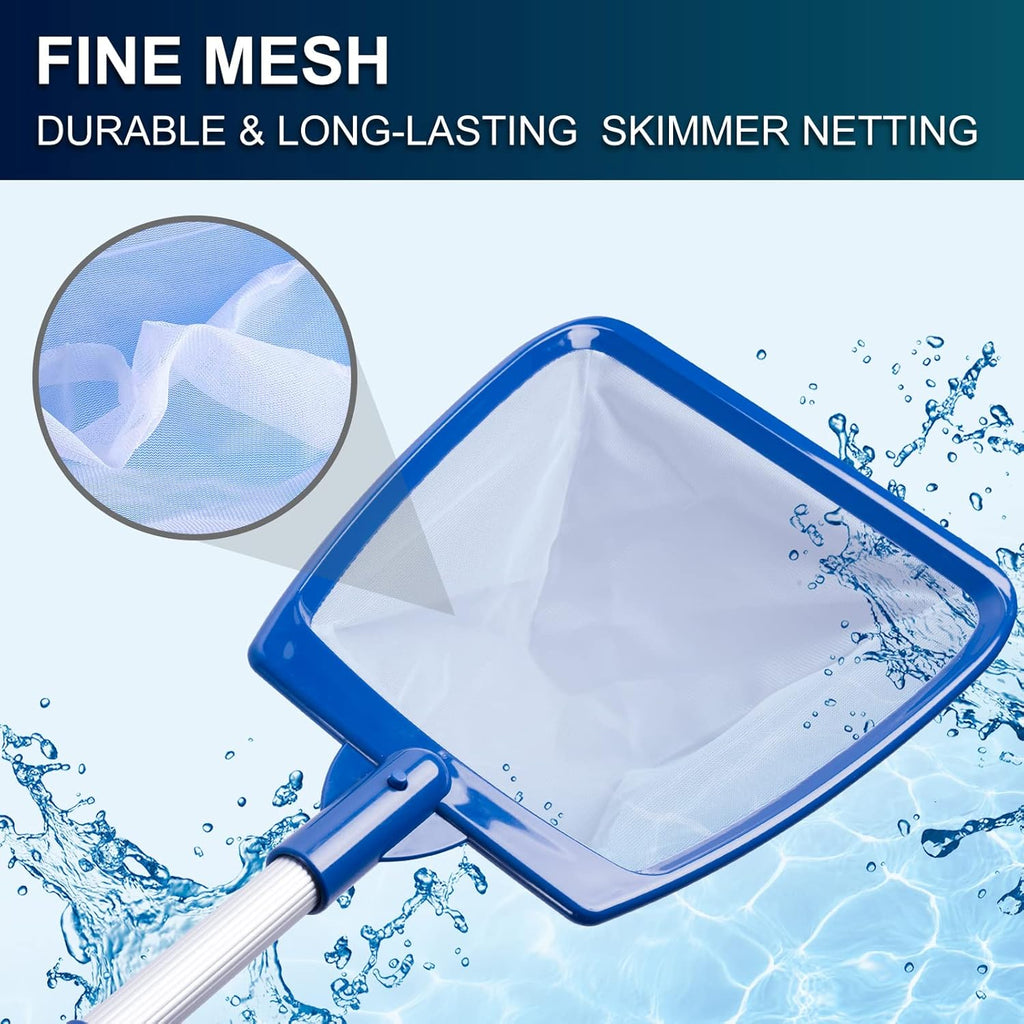 Hot Tub Skimmer Net Handheld, Professional Pool, Spa, Pound Skimmer Net with Aluminum Pole Handle, Deep Ultra Fine