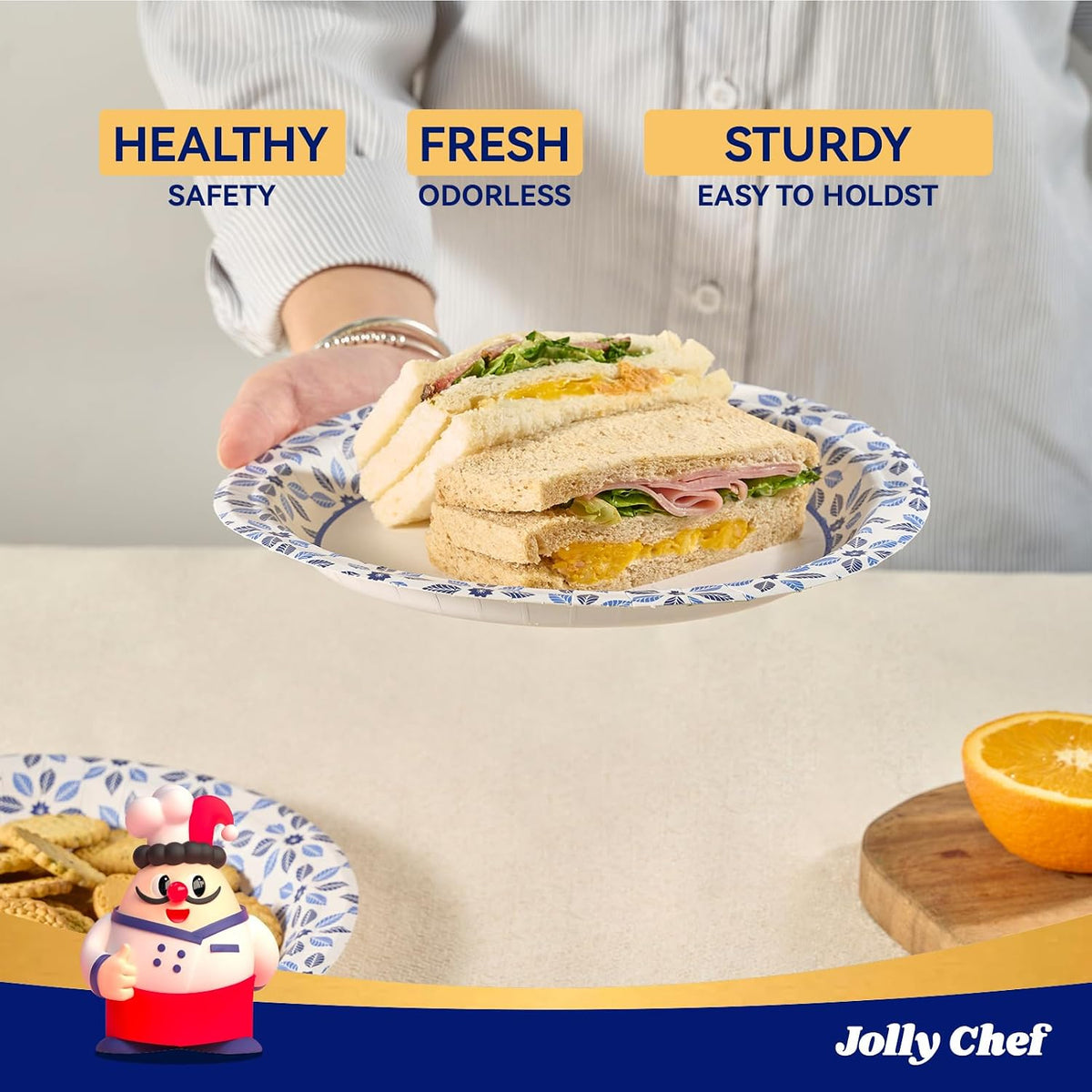 10 inch 140 Pack Disposable Paper Plates