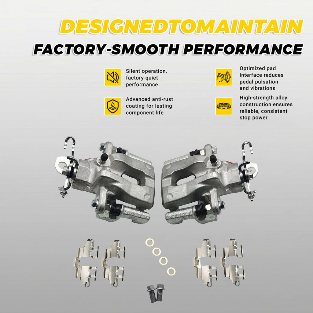 Rear Disc Brake Caliper Pair with Bracket 18-B5310