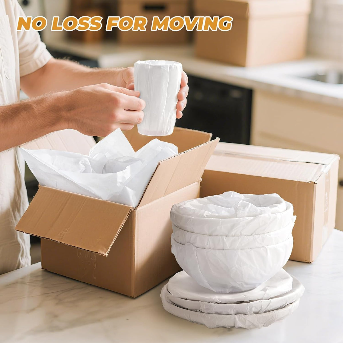 270 Sheets 20" x 20" White Tissue Paper for Gift Bags Wrapping