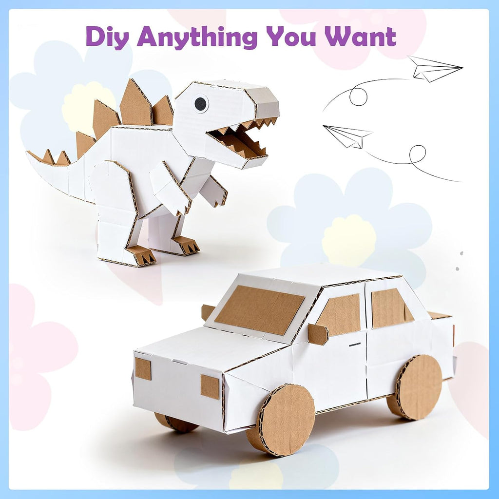 50 Pack 8.5x11 Corrugated Cardboard Sheets, White Flat Cardboard Inserts for Shipping, Mailing, Packing, DIY Crafts