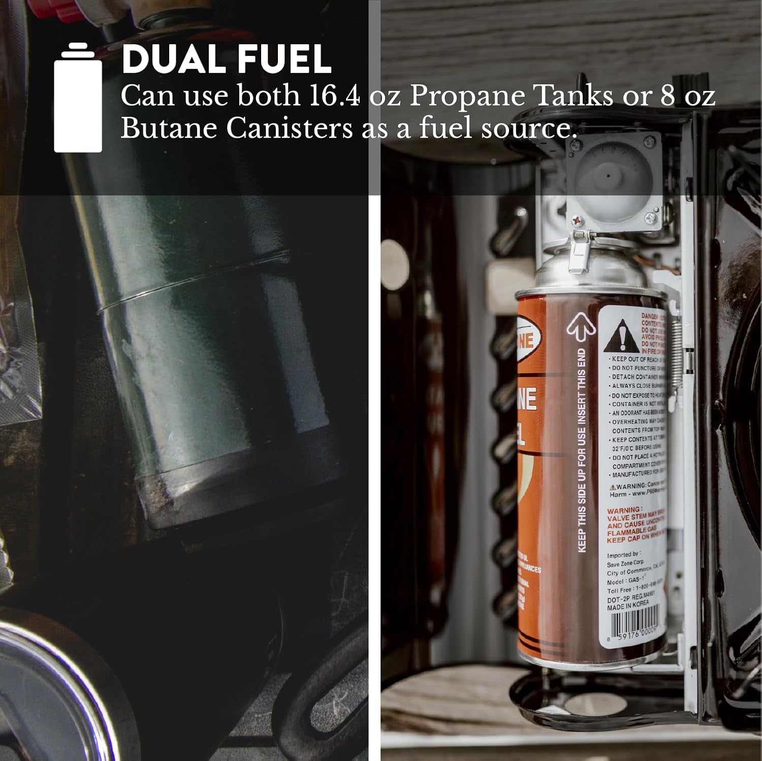 GasOne 15,000 BTU Propane or Butane Stove Dual Fuel Stove Portable Camping Stove - Patented - with Carrying Case