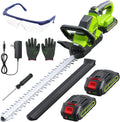 Hedge Trimmers Cordless with Battery, 3000RPM Brushless Motor | Electric Bush Clipper with 2pcs 2000mAh Batteries