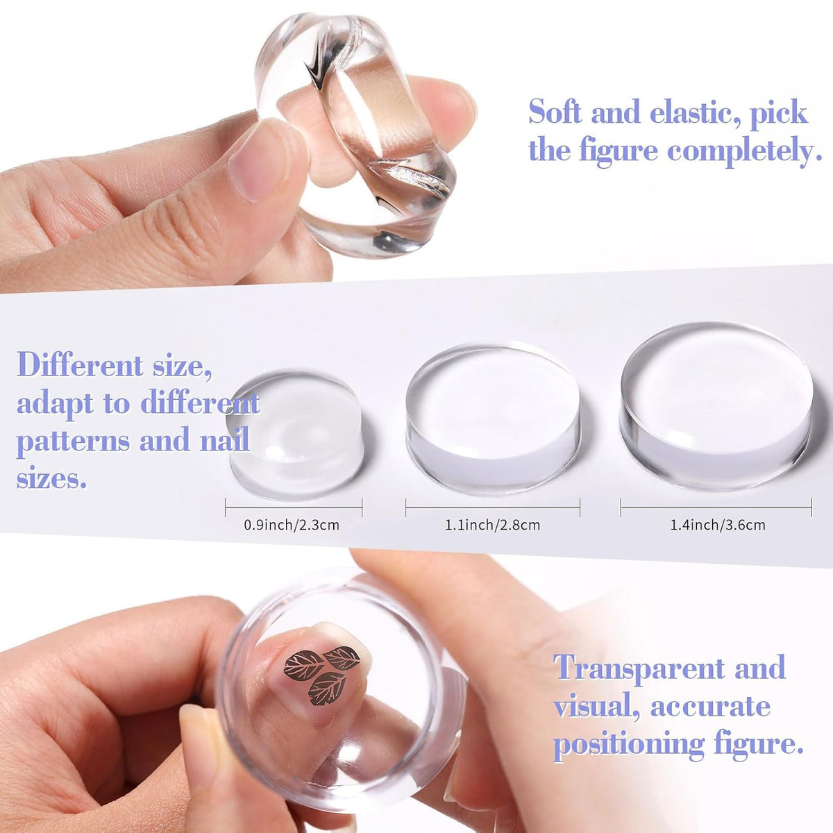 French Tip Nail Stamp 6PCS Art Stamper With Scrapers
