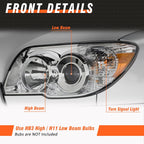 for 2006-2009 Toyota 4Runner Headlights Assembly Chrome Pair