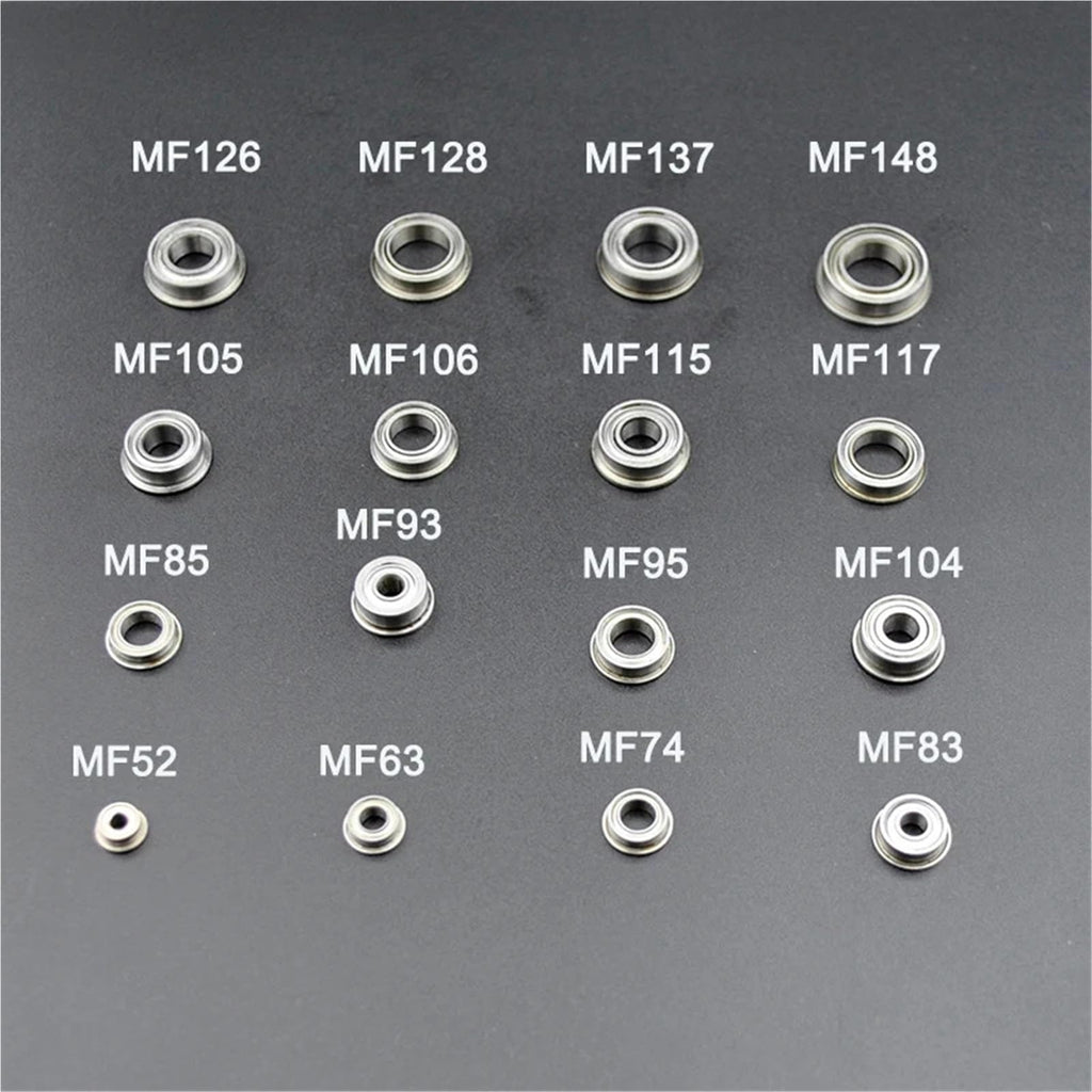 MF63 MF93 MF74 MF84 MF104 MF85 MF95 MF105ZZ MF115 MF106 ZZ Ball Flange Bearings 10Pcs(MF84 4x8x3mm)