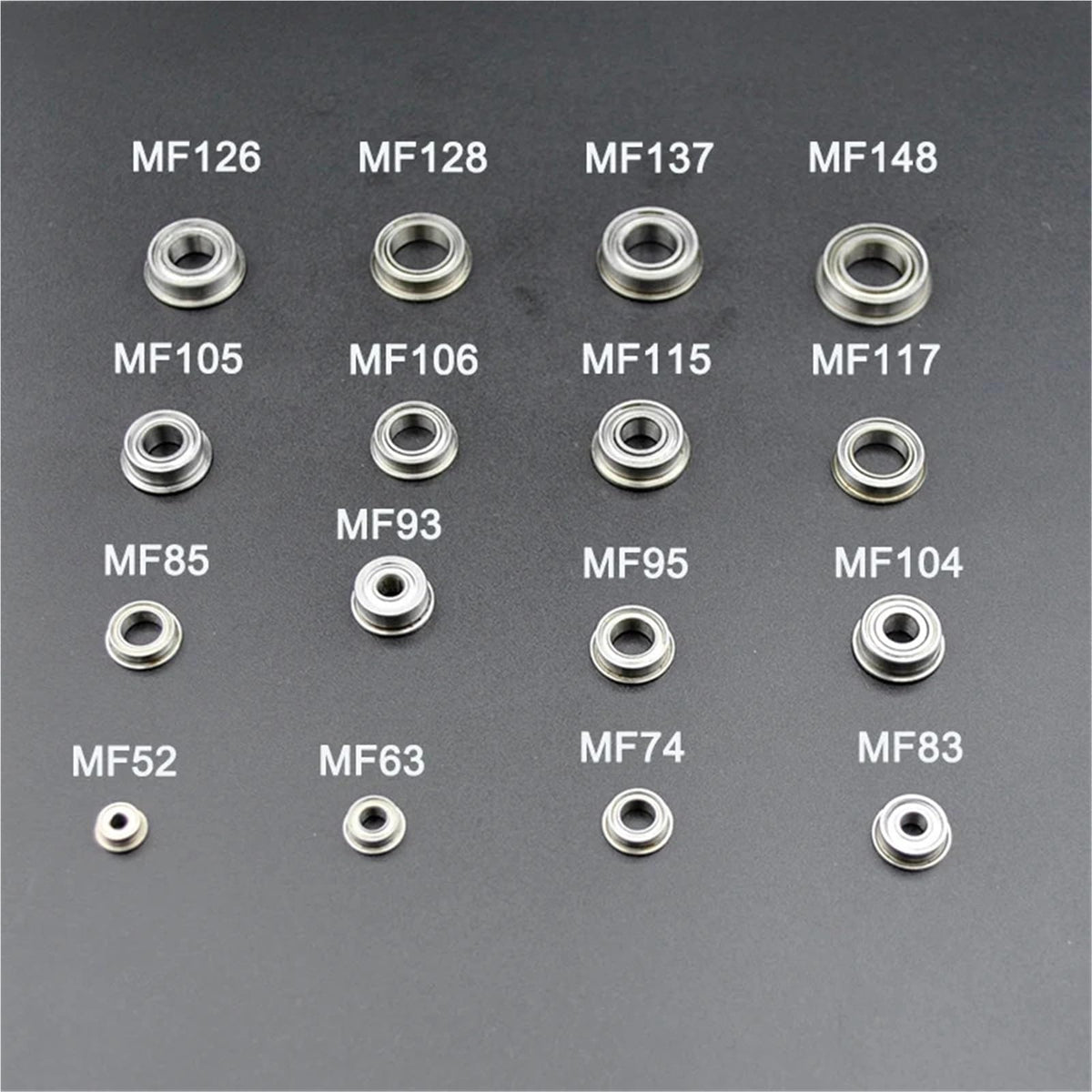 MF63 MF93 MF74 MF84 MF104 MF85 MF95 MF105ZZ MF115 MF106 ZZ Ball Flange Bearings 10Pcs(MF84 4x8x3mm)