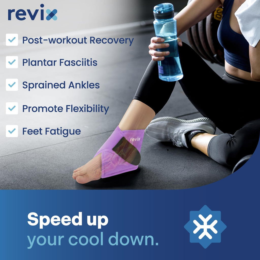 Foot Ice Pack Wrap, All-in-One Wearable Design, Purple