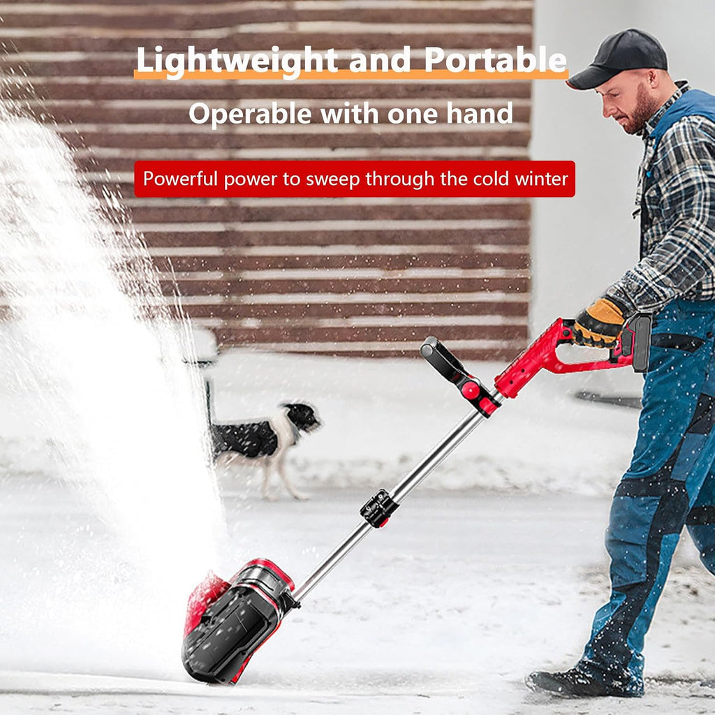 Electric Snow Shovel, Lightweight and Detachable Snow Shovel for Driveway, 12.6in. Width, 6.3in. Depth, 26FT Throw