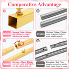 6.6FTx4FT Gold Wedding Arch Backdrop Stand Square Metal