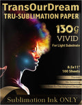 130g Sublimation Paper, 100 Sheets for DIY Sublimation Gifts | 130g More ink capacity, More vibrant colors, Vivid
