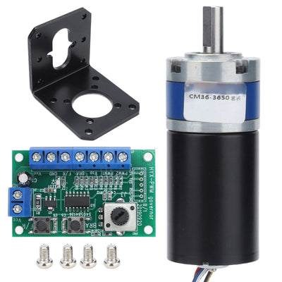 Gear Motor Speed Reduction Planetary Brushless D Shaft DC 12V Set Kit with Controller, Electric Gear Motor, High Torque All Steel Gear Reducer Motor for Instrumentation Digital Pro (120RPM)
