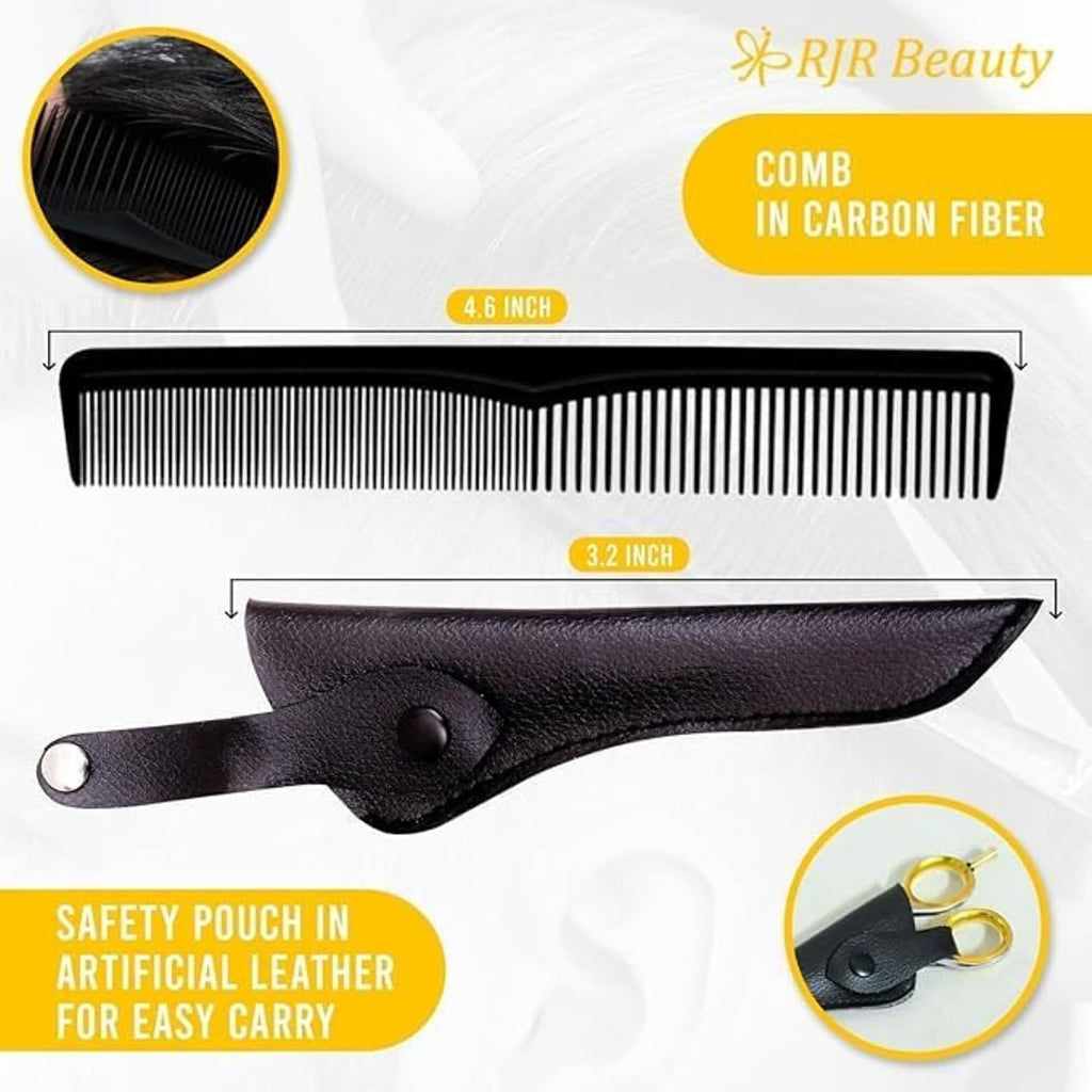 RJR Hair Thinning Scissors Set – Professional Thinning Shears with Comb & Safety Pouch, Japanese Stainless Steel