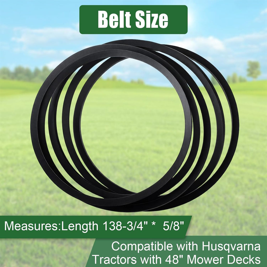 532197242 Mower Deck Belt 48 Inch Replacement Compatible with Husqvarna Poulan Craftsman YTH 24V48 YTH 2348 YTH 24K48 Replace 197242 532 19 72-42 (532197242)