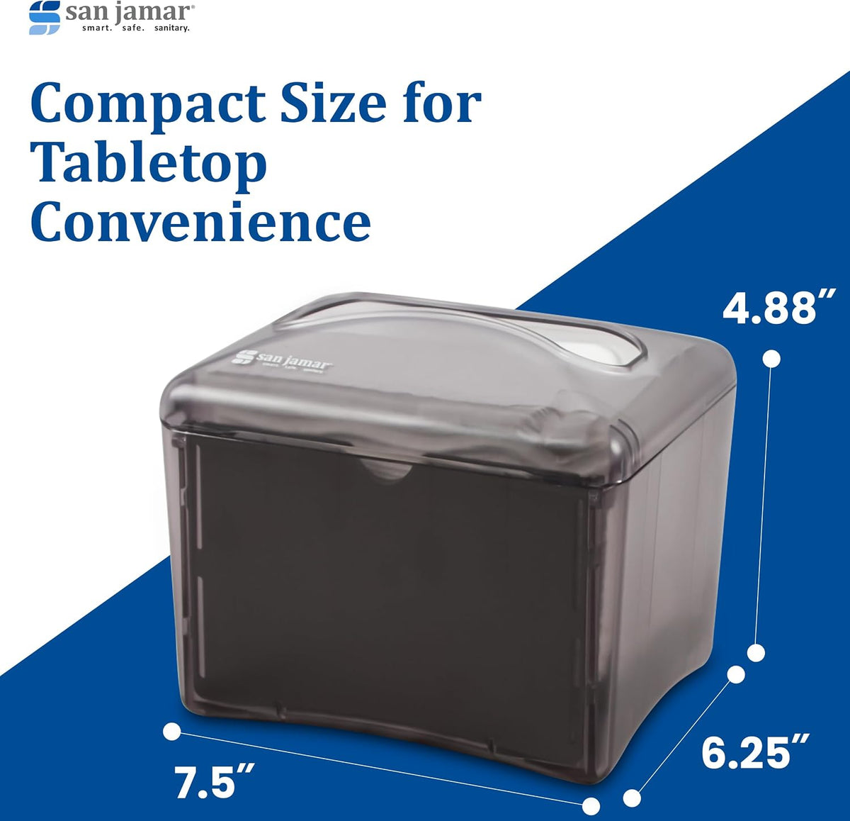 Venue Napkin Dispenser for Restaurant Tabletop, 200-250 Napkins, Mini Interfold, Black
