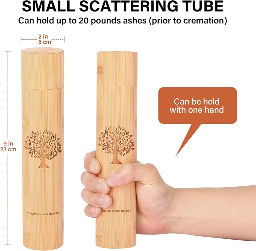 Small Scattering Tubes for Human Ashes,9''x2'' Scattering Urns for Human Ashes Adult Male Female,Eco Friendly