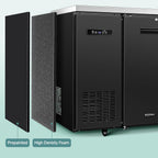 Commercial Bar Cooler with 2 Solid Doors, 12 Cu.Ft Back Bar Refrigerator, Beverage Refrigerator for Beer Soda