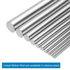uxcell 2 Pcs Linear Motion Rod Shaft Guide 8mm x 380mm (0.315" x 14.96") Case Hardened Steel Chrome Plated, Metric Linear Rail Rod for 3D Printer, CNC Machine