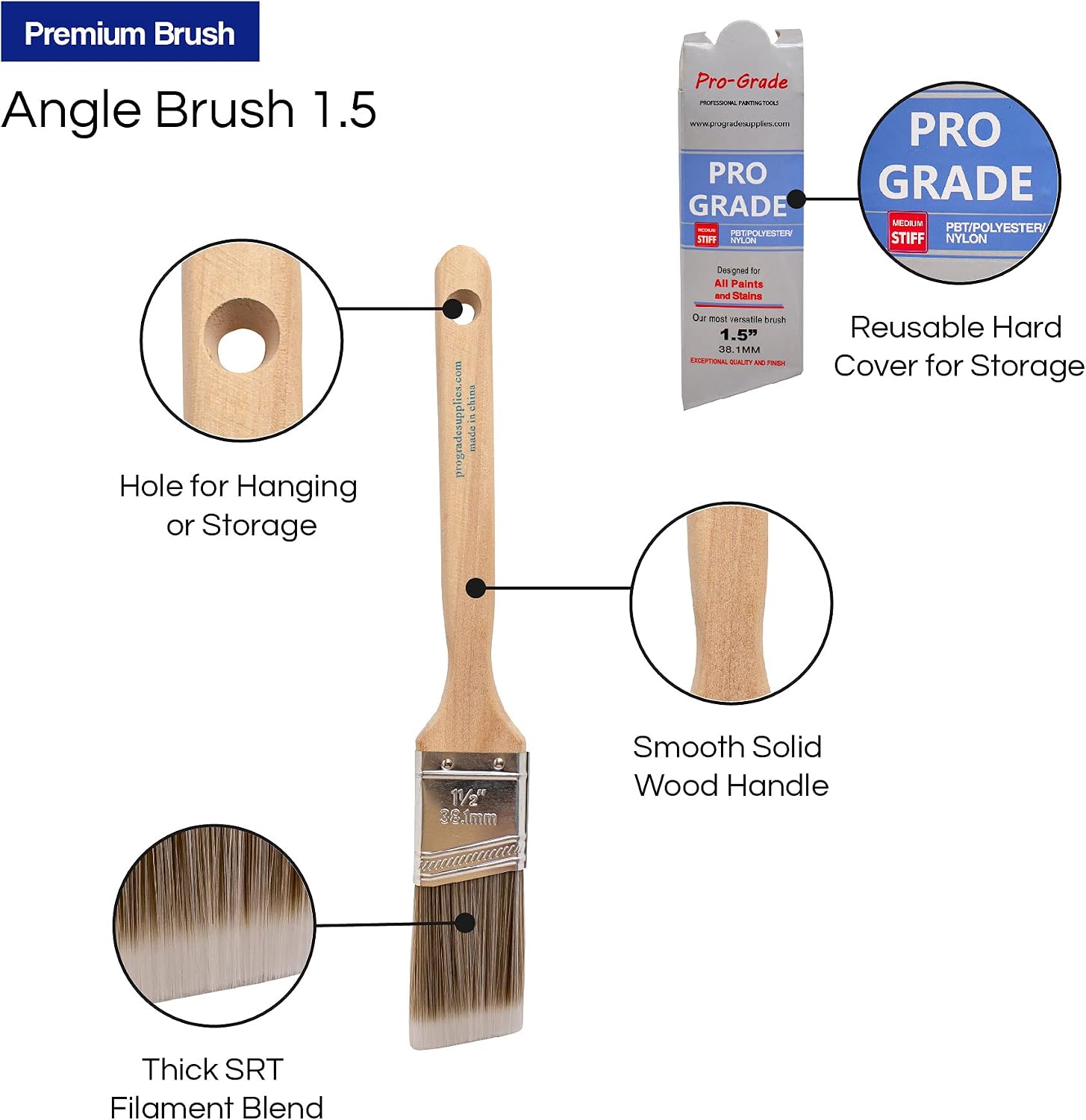 Paint Brushes - 12Ea 1.5" Angle Brushes