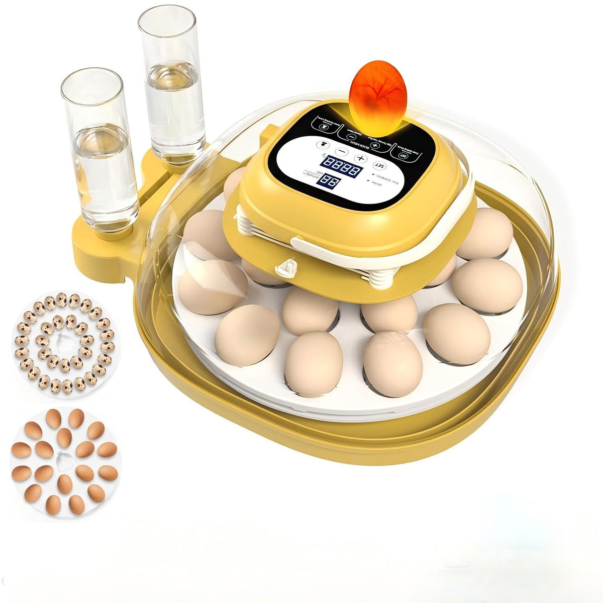 Egg Incubators for Hatching Eggs with Automatic Egg Turning & Humidity Control - 18/33 Egg Capacity, LED Display
