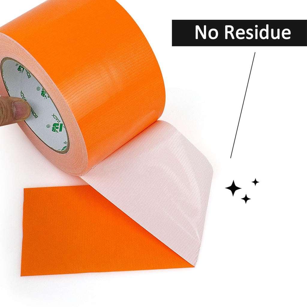 1Pack 3inch Duct Tape Heavy Duty Waterproof Orange 9Mil 20Yds
