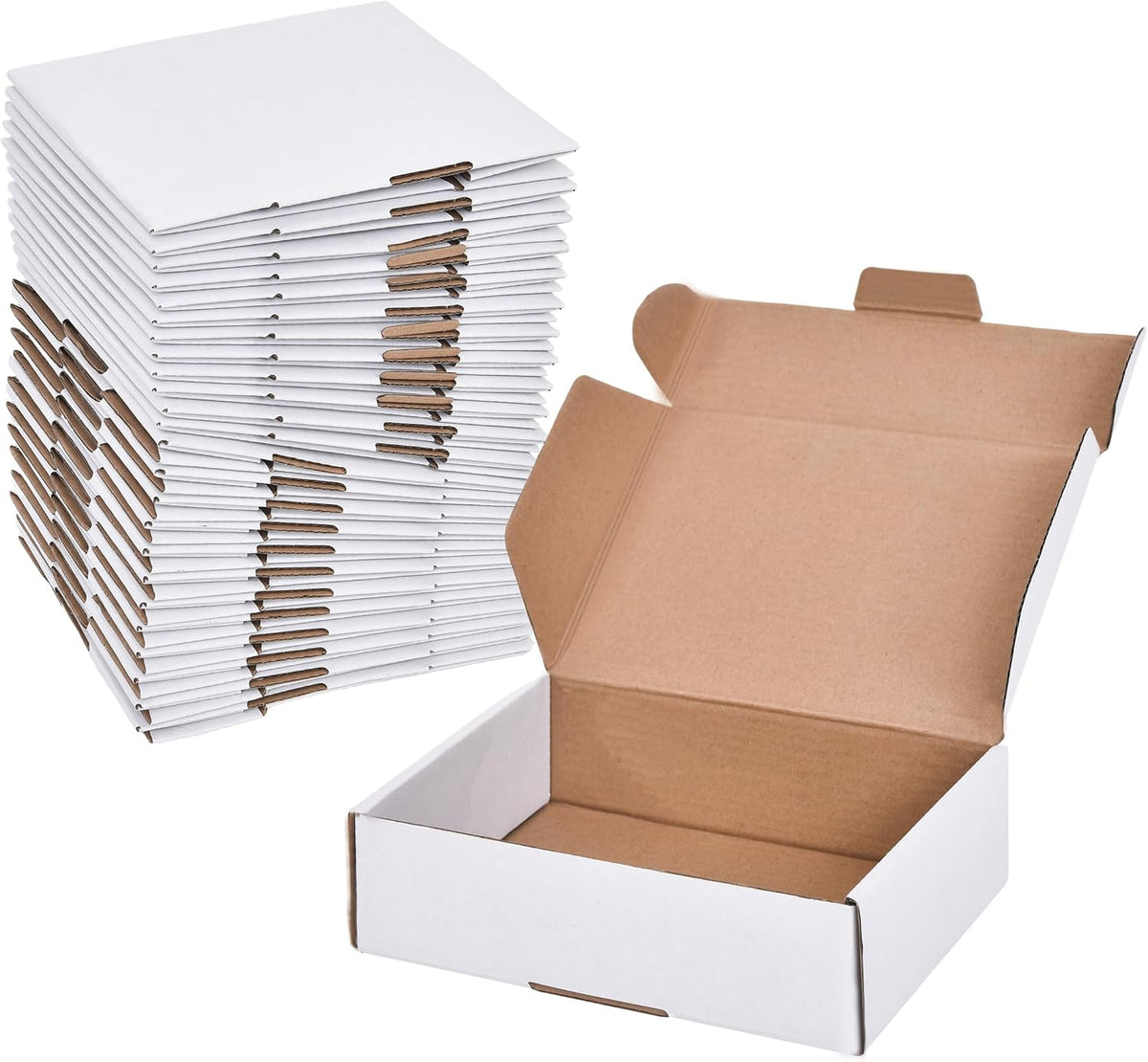 7x5x2 Inches Shipping Boxes, White Cardboard boxes