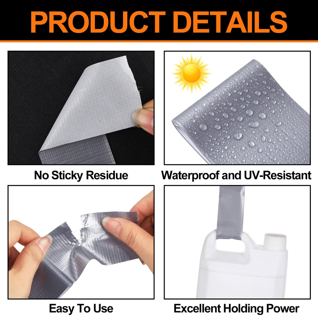 12 Pcs 1.77" x10 ft Travel Duct Tape Mini Pocket Size Roll, Silver