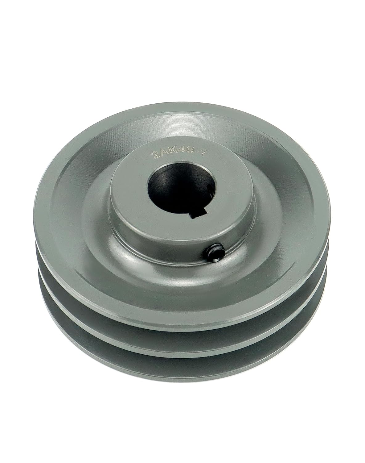 QWORK Double Groove Web Sheaves, 4.45"OD 1" Bore V-Belt Sheave for V-Belt, 2AK461