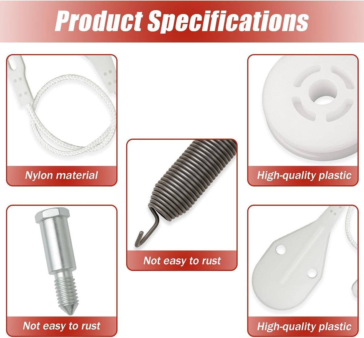 WD49X30778 Door Cable and Spring Kit for GE, Hotpoint, Haier Dishwashers