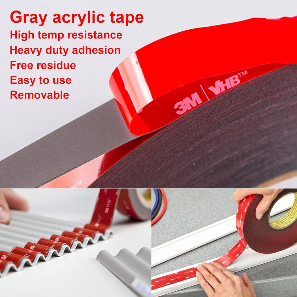 Double Side Tape Heavy Duty,2in x 10ft Mounting Tape Strong Adhesive Double Sided Tape Waterproof Foam Tape for LED
