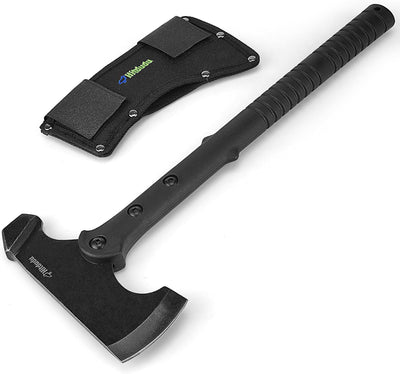 Camping Axe and Hatchet, 15.7" Tactical Tomahawk with Hammer Face, Nylon Fiber Handle for Outdoor Survival Hiking