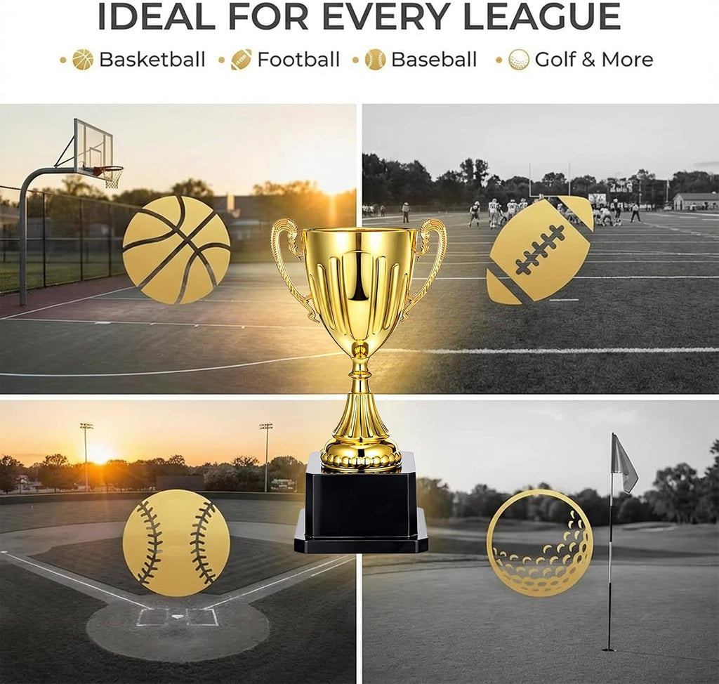 Gold Plastic Trophy, Plastic Trophy Cup Winning Prize for Sports Tournaments Competitions Party