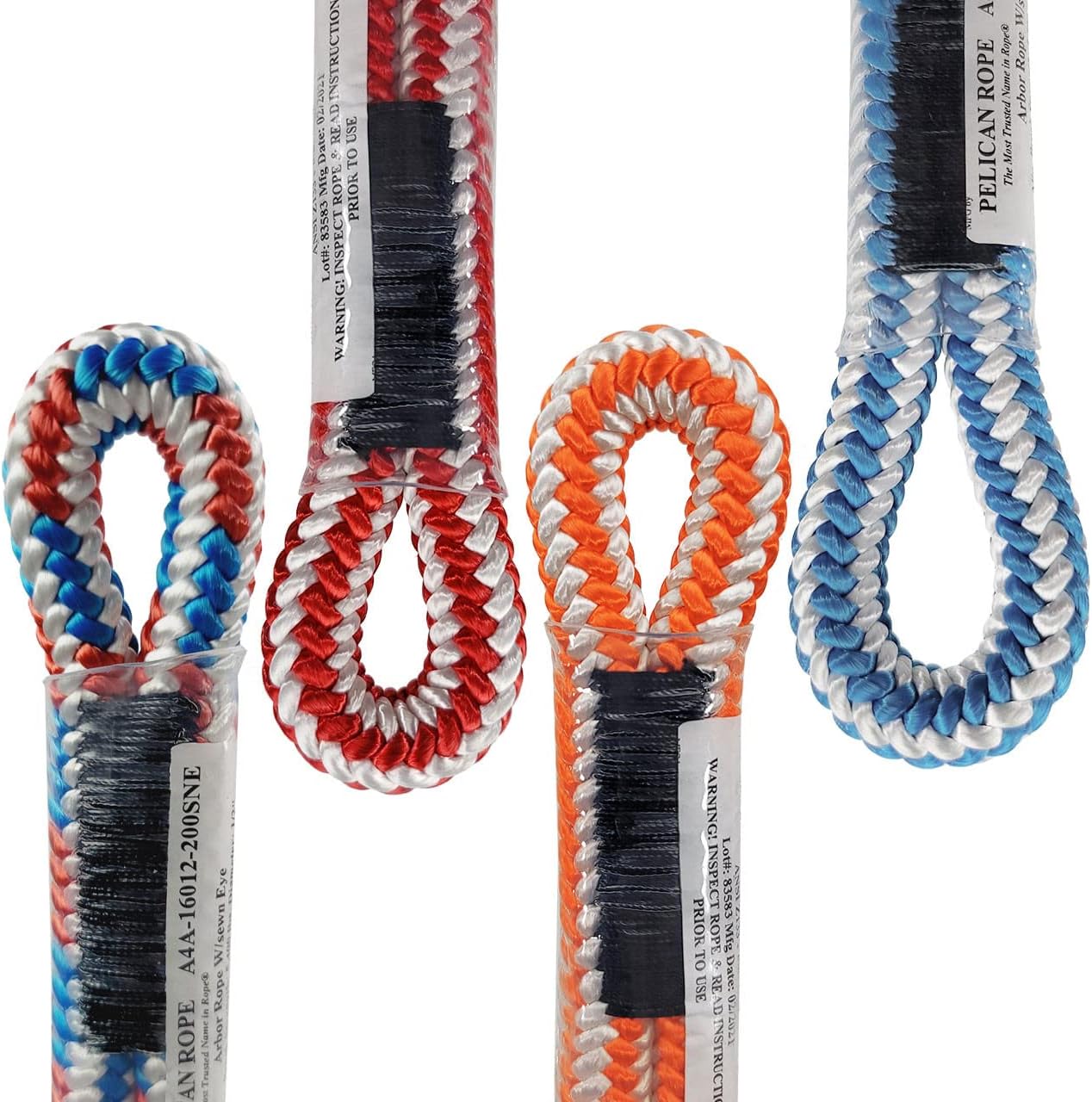 16-Strand 1/2 in (12.7 mm) Arborist-16 Arborist Rope - 7000 lb MBS - Static Climbing Rope - Rescue Operations - High