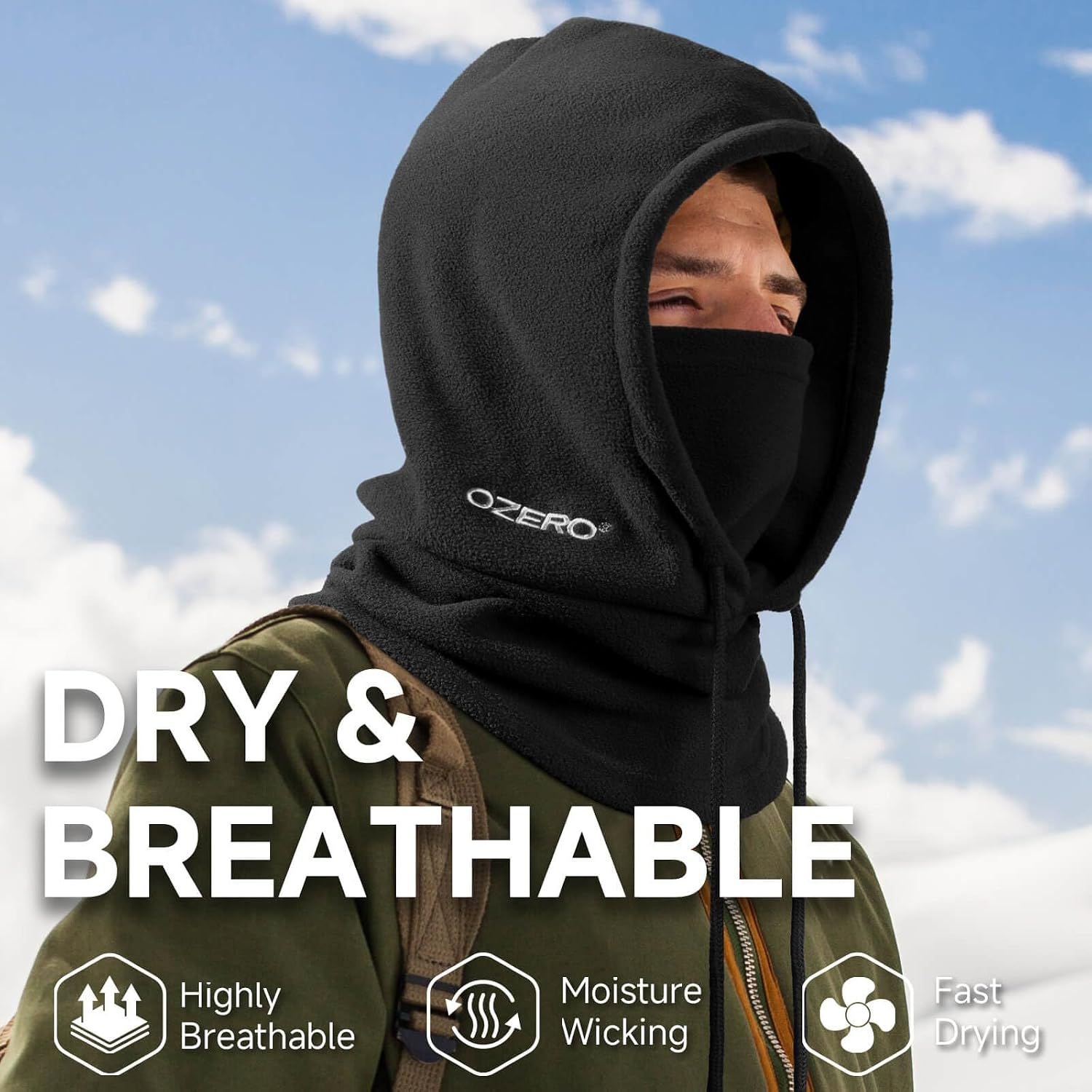 Face Balaclava Ski Mask: Windproof Thermal Convertible for Men Women | Fleece Warm Hooded Full Head Cover Neck Scarf
