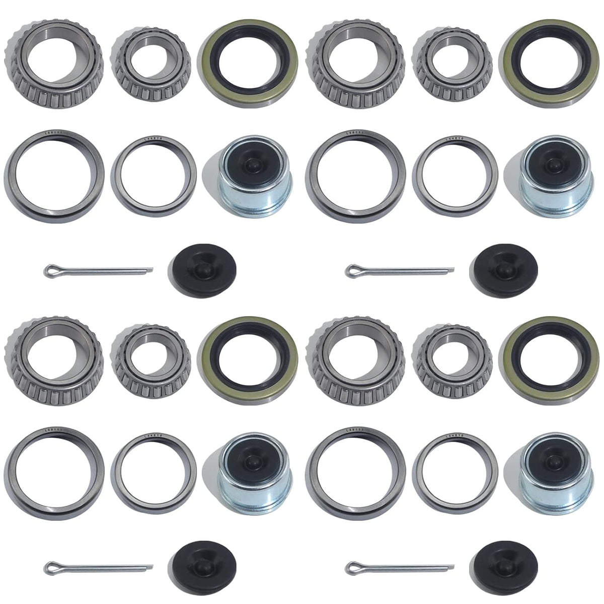 4 Sets 3500 LB L68149 L44649 Boat Trailer Axle Bearing Kits