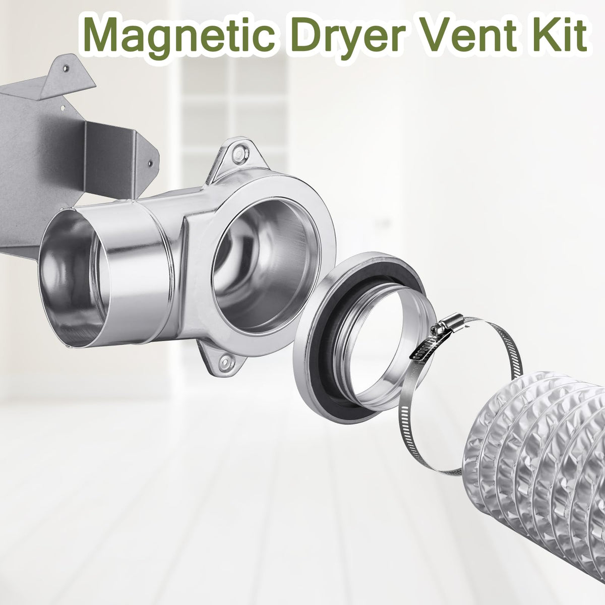 LATING Magnetic Dryer Vent Connector Kit for 90 Degree Venting