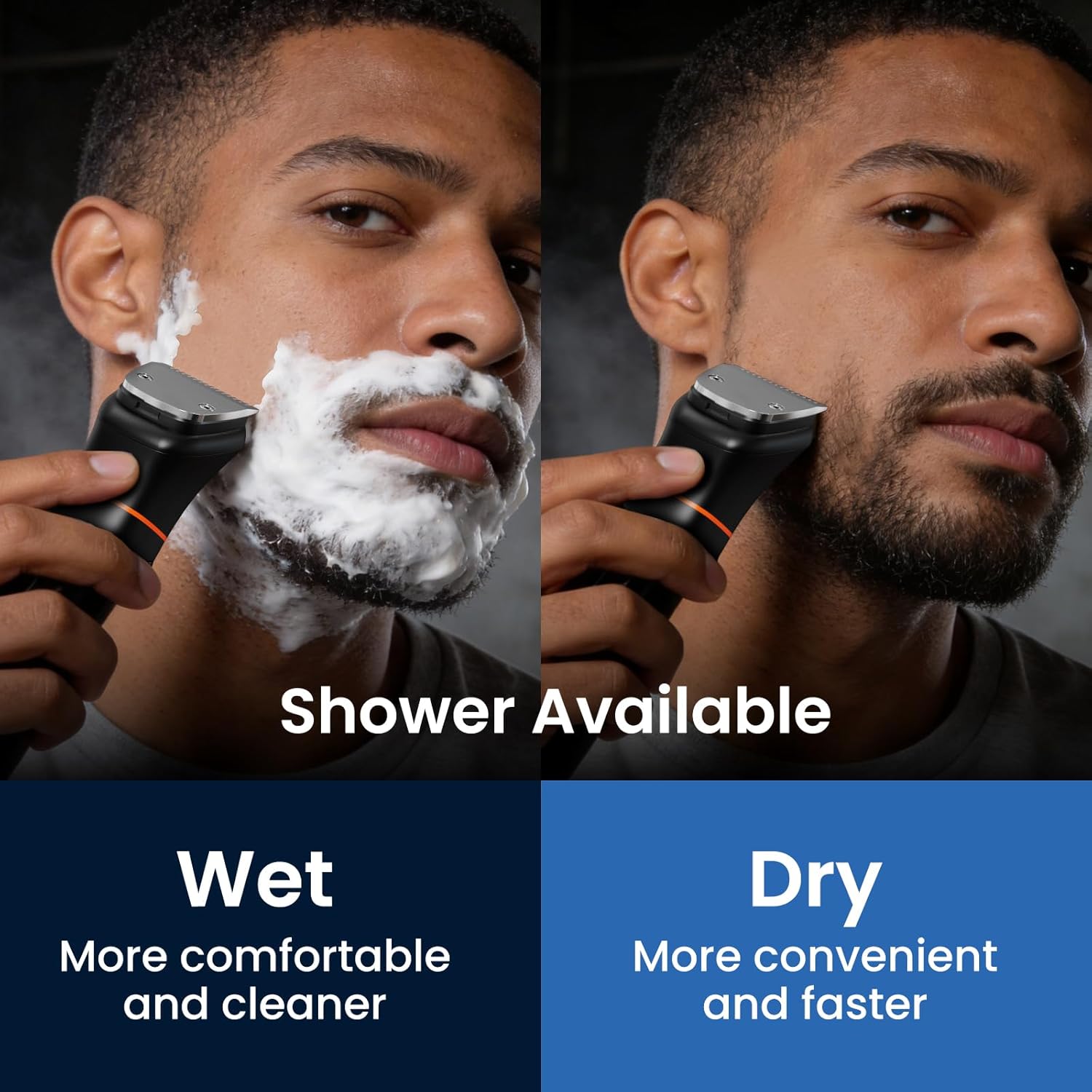 6 in 1 Beard Trimmer for Men, Waterproof Cordless Electric Razor Shaver, Men's Grooming Kit for Mustache, Hair, Face