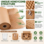 Honeycomb Packing Paper, 15" x 400 ft, Bubble Wrap Alternative