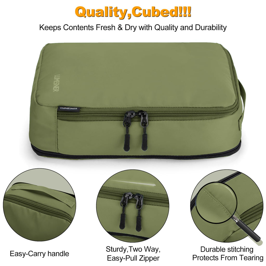 8 Set Compression Packing Cubes, Travel Suitcase Organizers