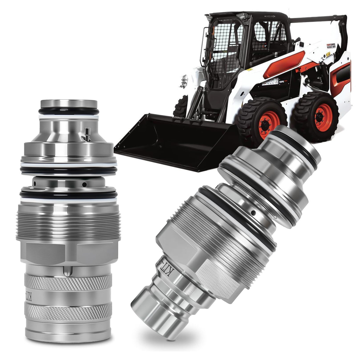 6679837 6680018 Hydraulic Coupler Set Compatible with Bobcat